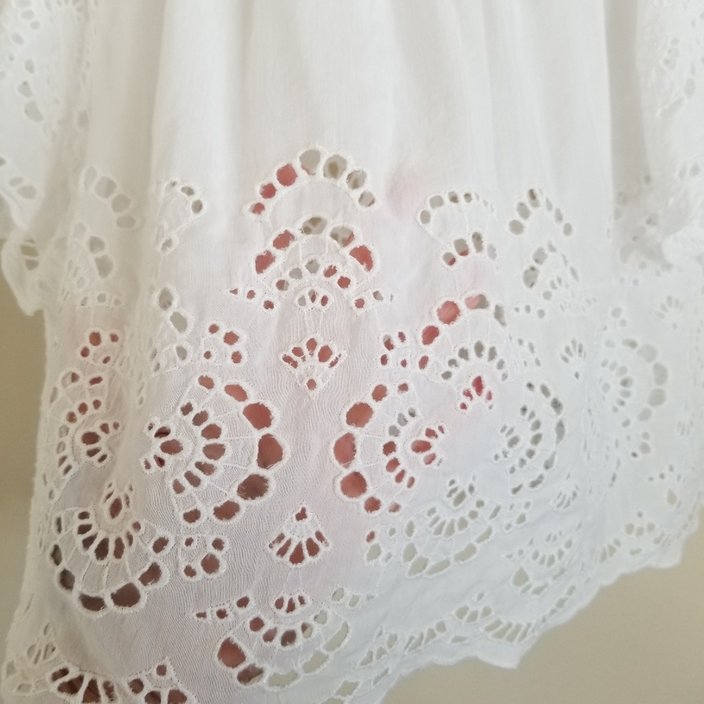 Madewell Flutter Sleeve Top XXS NWT - Picture 7 of 8